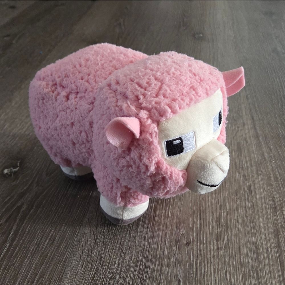 Minecraft Pink Sheep Plush Toy, 8-inch Collectible Soft Doll